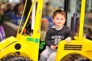 Boy in Tractor Ride at Bulleen Plaza