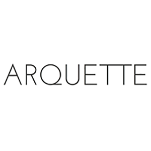 The word Arquette in capital letters in black on a white background